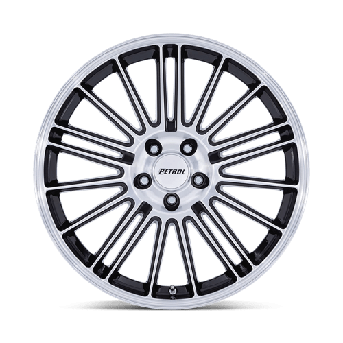 Petrol PE001 P1D Gloss Black W/ Machined Face 20x8.5 +40 5x112mm 72.6mm - Wheelwiz