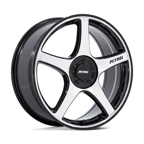 Petrol PE003 P2E Gloss Black W/ Machined Face 19x8 +35 5x112|5x120mm 74.1mm - Wheelwiz