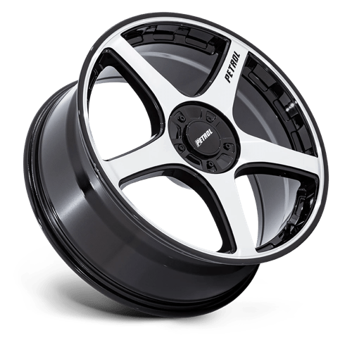 Petrol PE003 P2E Gloss Black W/ Machined Face 20x8.5 +35 Custom 72.6mm - Wheelwiz
