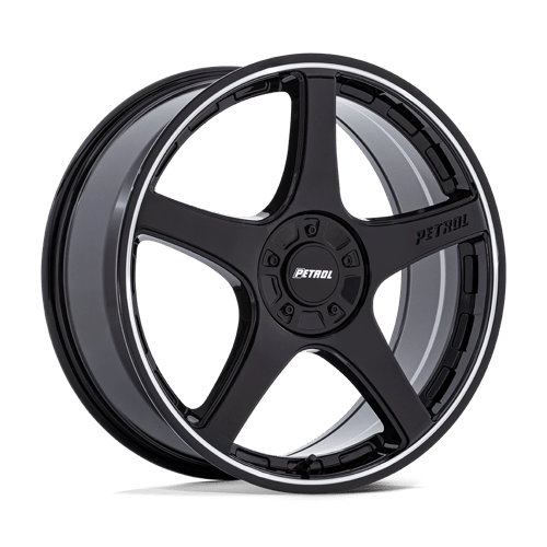 Petrol PE003 P2E Gloss Black W/ Machined Lip 19x8 +35 5x112|5x120mm 74.1mm