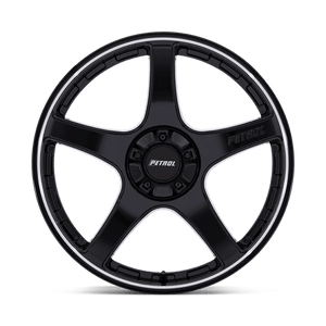 Petrol PE003 P2E Gloss Black W/ Machined Lip 18x8 +40 5x110|5x115mm 72.6mm