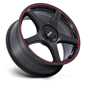 Petrol PE003 P2E Matte Black W/ Red Lip 17x8 +40 5x112|5x120mm 74.1mm - Wheelwiz