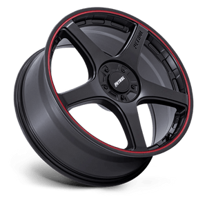 Petrol PE003 P2E Matte Black W/ Red Lip 18x8 +35 5x112|5x120mm 74.1mm - Wheelwiz