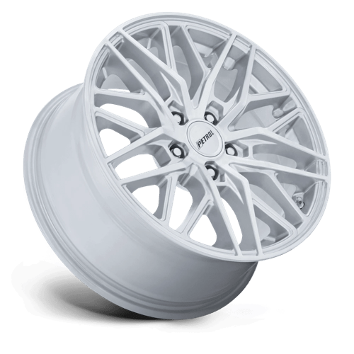 Petrol PE004 P3E Machined Brushed Gloss Silver 18x8 +40 5x120mm 74.1mm - Wheelwiz