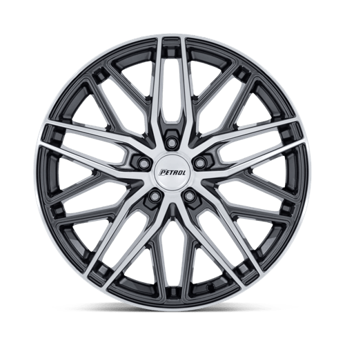 Petrol PE004 P3E Gloss Gunmetal Brs-mach Face 18x8 +40 5x120mm 74.1mm - Wheelwiz