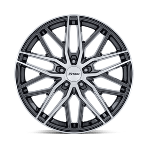 Petrol PE004 P3E Gloss Gunmetal Brs-mach Face 18x8 +40 5x120mm 74.1mm