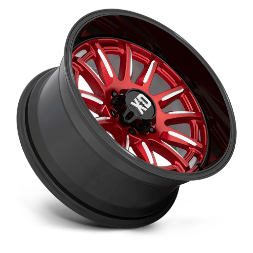 XD Series XD865 PHOENIX Candy Red Milled W/ Black Lip 20x9 +18 6x114.3mm 66.1mm - Wheelwiz