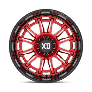 XD Series XD865 PHOENIX Candy Red Milled W/ Black Lip 20x9 +18 5x150mm 110.1mm - Wheelwiz