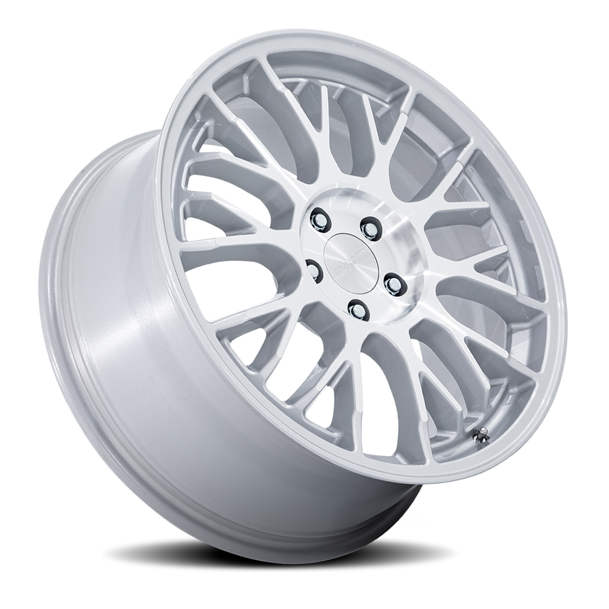 Rotiform RC204 PHX Gloss Silver W/ Machined Face 20x10 +35 5x112mm 66.6mm
