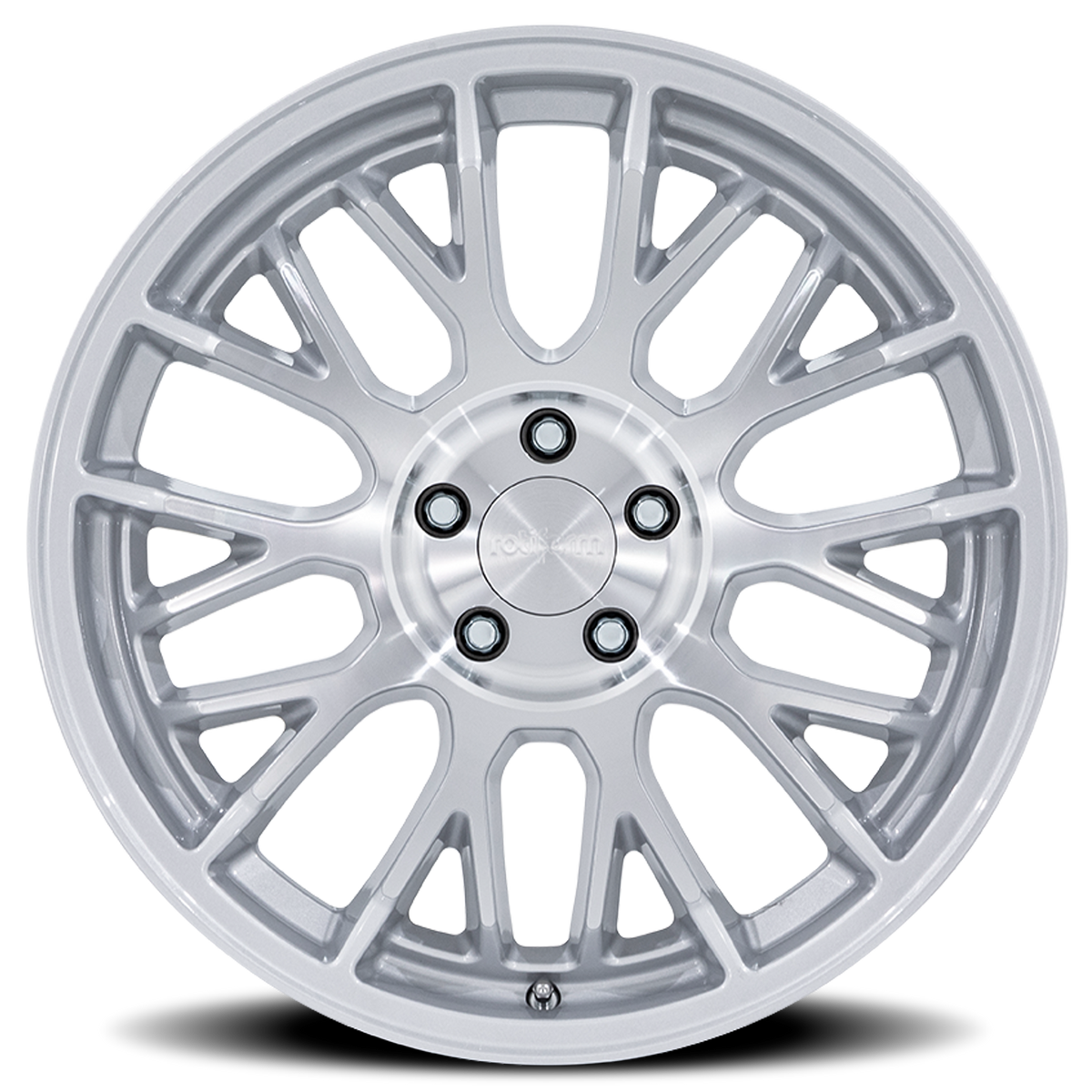 Rotiform RC204 PHX Gloss Silver W/ Machined Face 20x10 +35 5x112mm 66.6mm