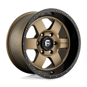 Fuel Offroad D617 PODIUM Matte Bronze Black Bead Ring 18x9 -12 6x139.7mm 108mm - WheelWiz