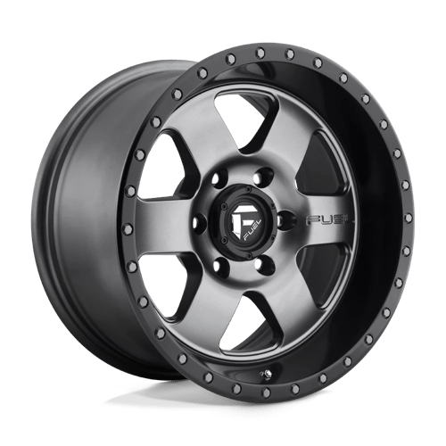 Fuel Offroad D619 PODIUM Matte Gunmetal Black Bead Ring 17x9 +1 5x139.7mm 108mm - Wheelwiz