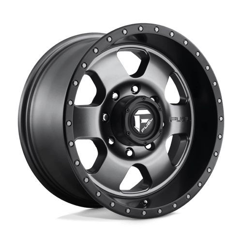 Fuel Offroad D619 PODIUM Matte Gunmetal Black Bead Ring 18x9 +1 8x165.1mm 125.1mm - Wheelwiz