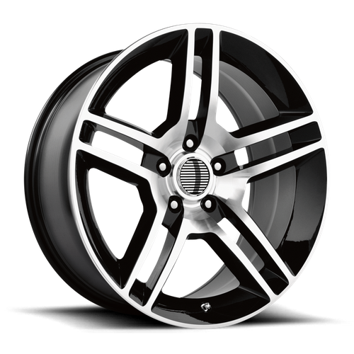 OE Creations PR101 Gloss Black Machined 18x10 +24 5x114.3mm 70.7mm