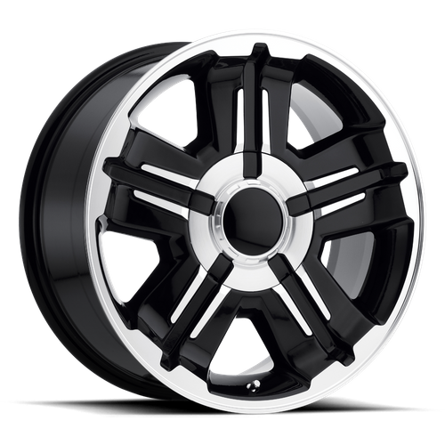 OE Creations PR173 Gloss Black Machined 18x8 +30 6x139.7mm 78.1mm - WheelWiz