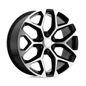 OE Creations PR176 Gloss Black Machined 24x10 +31 6x139.7mm 78.1mm - WheelWiz