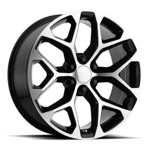 OE Creations PR176 Gloss Black Machined 22x9 +24 6x139.7mm 78.1mm