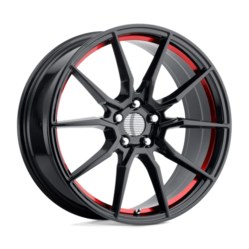OE Creations PR193 Gloss Black Red Machined 18x9 +30 5x114.3mm 70.7mm - Wheelwiz