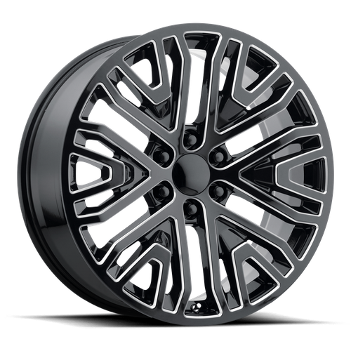 OE Creations PR197 Gloss Black Milled 22x9 +28 6x139.7mm 78.1mm