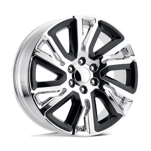 OE Creations PR202 Chrome With Gloss Black Accents 22x9 +28 6x139.7mm 78.1mm - WheelWiz
