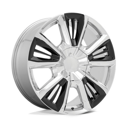 OE Creations PR212 Chrome W/ Gloss Black Accents 22x9 +28 6x139.7mm 78.1mm - Wheelwiz