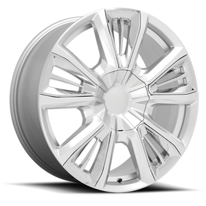 OE Creations PR212 Silver With Chrome Accents 22x9 +28 6x139.7mm 78.1mm