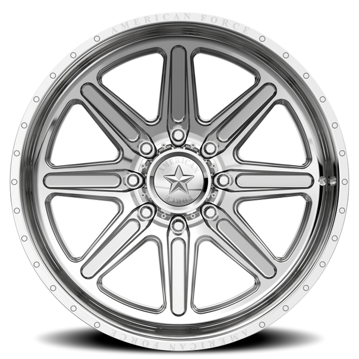 American Force CK06 Peak CC Polished 24x14 -90 6x135mm 87mm - Wheelwiz