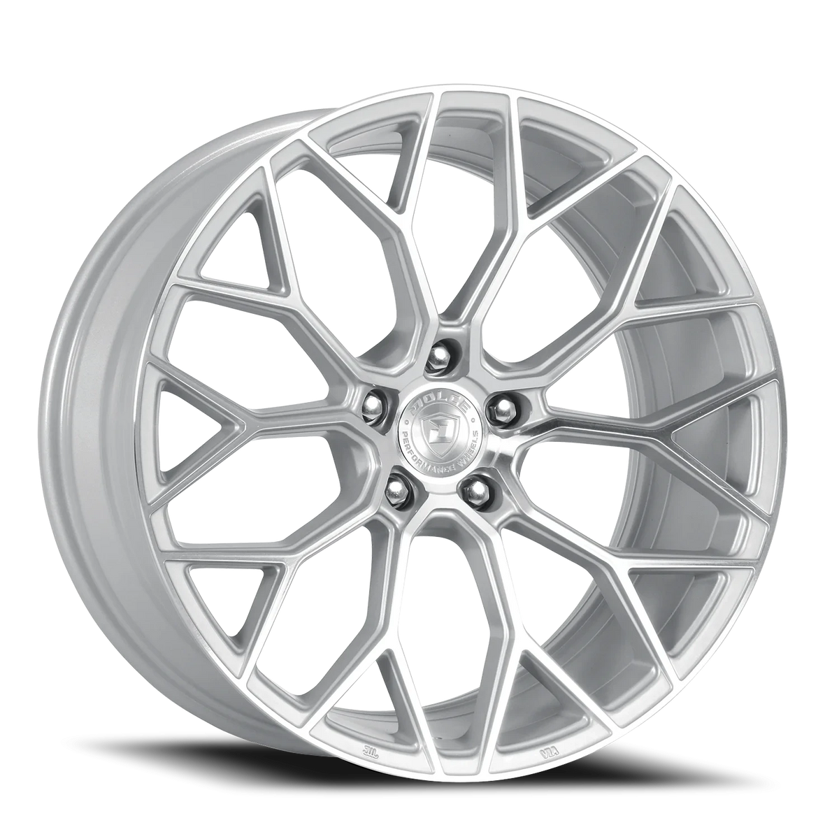 Dolce Performance Pista Gloss Silver W/ Machined Face 19x8.5 +35 5x114.3mm 73.1mm