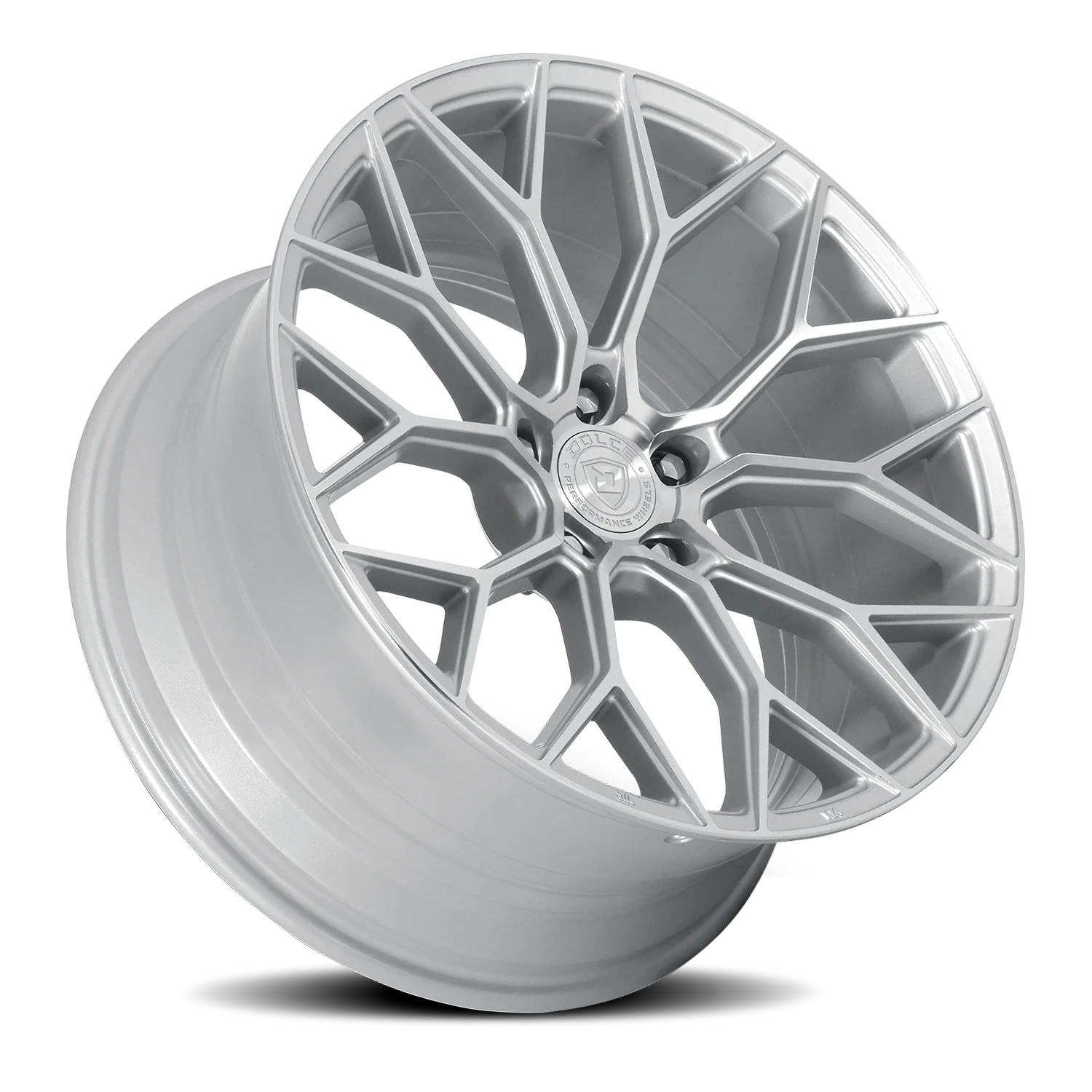 Dolce Performance Pista Gloss Silver W/ Machined Face 20x8.5 +28 5x120mm 72.56mm