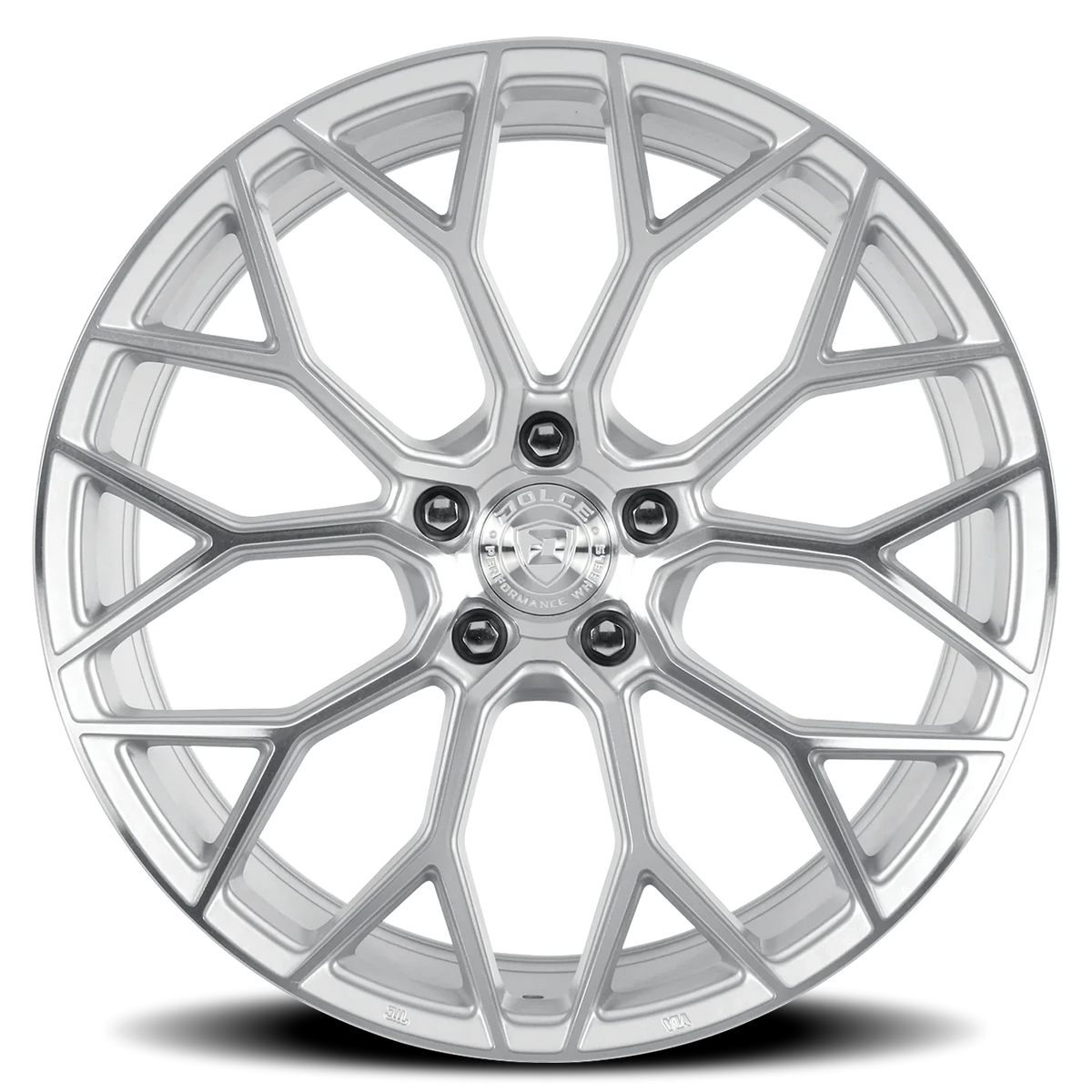 Dolce Performance Pista Gloss Silver W/ Machined Face 19x8.5 +28 5x120mm 72.56mm