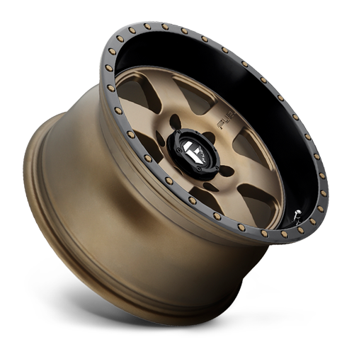 Fuel Offroad D617 PODIUM Matte Bronze Black Bead Ring 17x9 -12 6x139.7mm 108mm - Wheelwiz