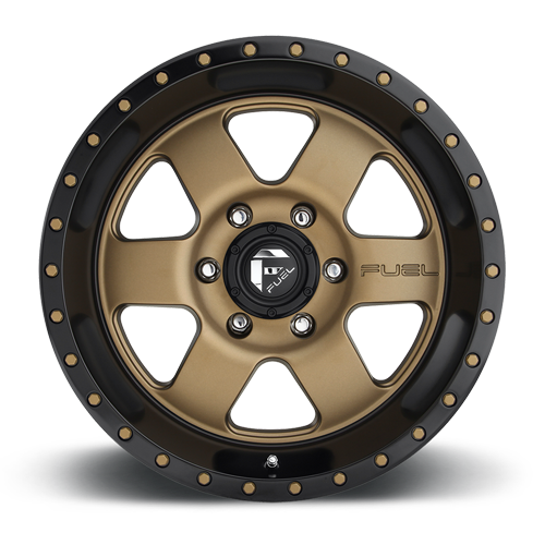 Fuel Offroad D617 PODIUM Matte Bronze Black Bead Ring 17x9 -12 6x139.7mm 108mm - Wheelwiz