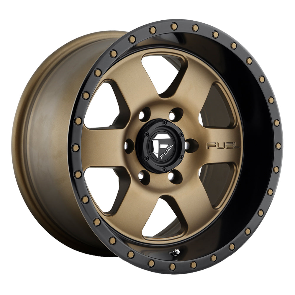 Fuel Offroad D617 PODIUM Matte Bronze Black Bead Ring 17x9 -12 6x139.7mm 108mm - Wheelwiz