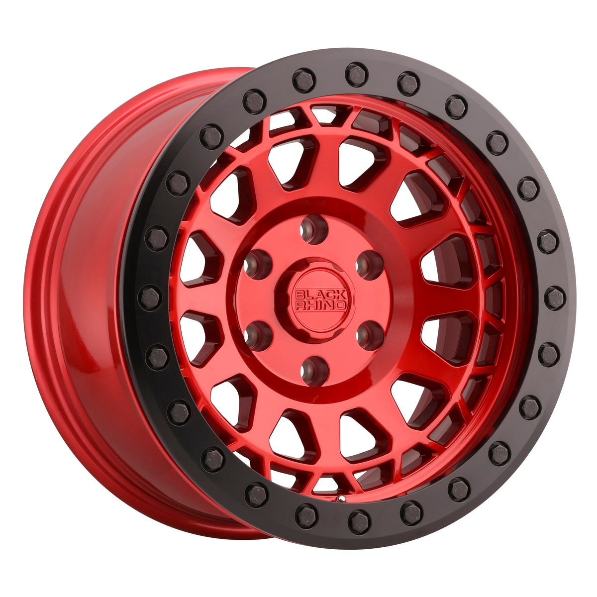 Black Rhino PRIMM BEADLOCK Candy Red W/ Black Ring 17x8.5 -38 5x127mm 71.5mm - Wheelwiz