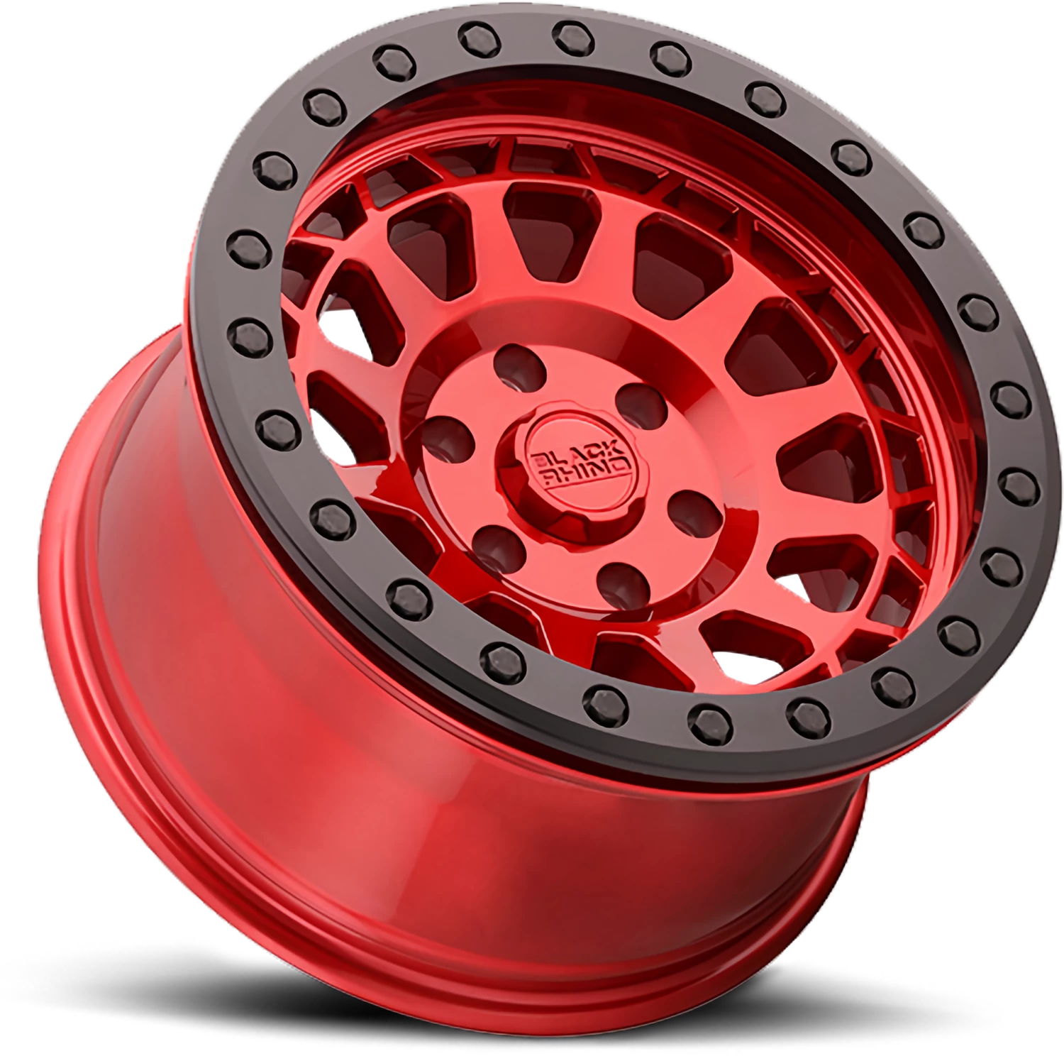 Black Rhino PRIMM BEADLOCK Candy Red W/ Black Ring 17x8.5 0 6x139.7mm 112.1mm - Wheelwiz