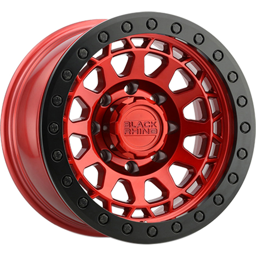 Black Rhino PRIMM BEADLOCK Candy Red W/ Black Ring 17x8.5 -38 8x170mm 125.1mm - Wheelwiz