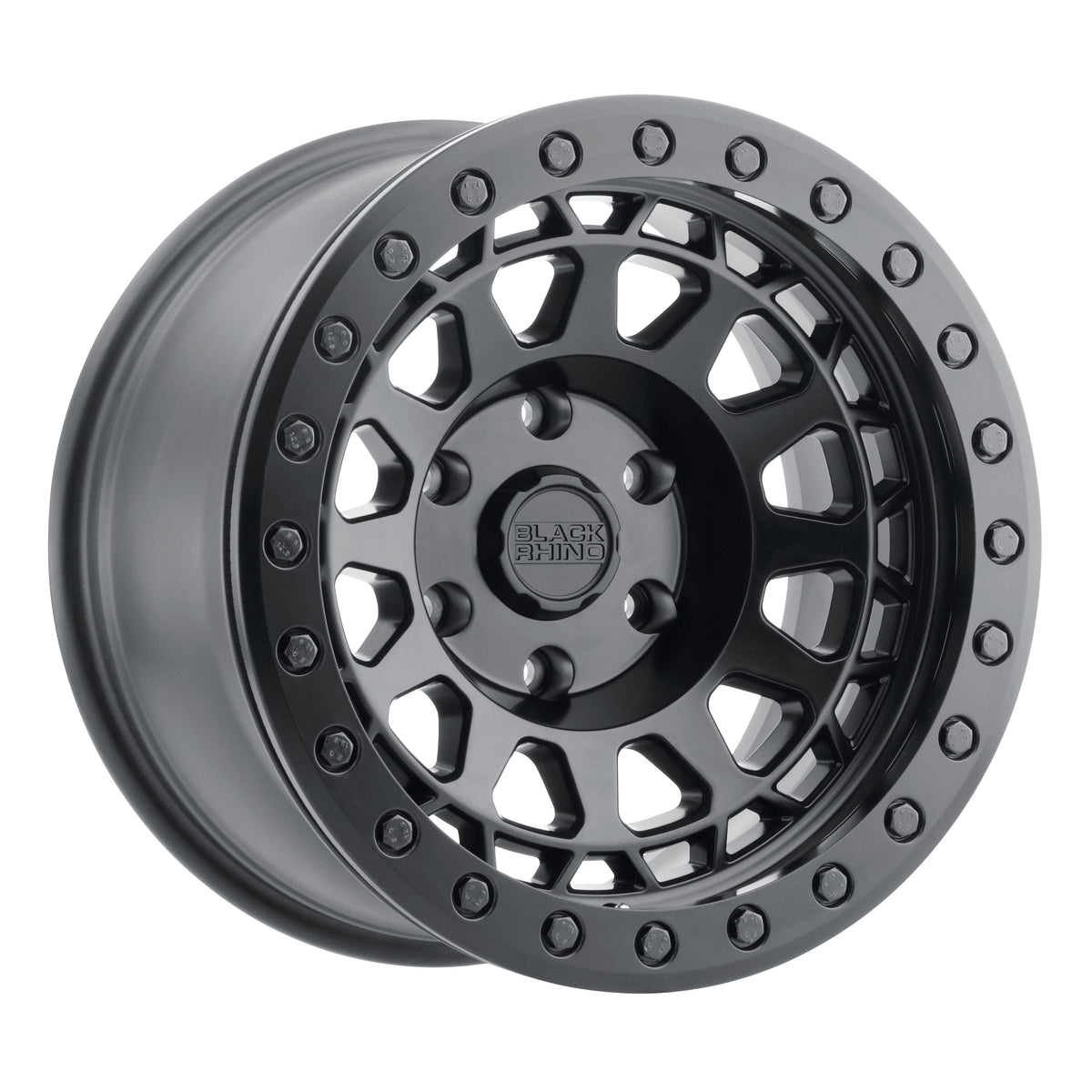 Black Rhino PRIMM BEADLOCK Matte Black W/ Black Bolts 17x8.5 -38 8x170mm 125.1mm - Wheelwiz