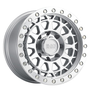 Black Rhino PRIMM BEADLOCK Silver W/ Mirror Face Mach Rg 17x8.5 -38 8x165.1mm 125.1mm - Wheelwiz