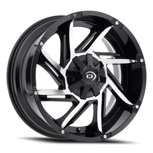Vision Wheel 422 Gloss Black Machined Face 20x9 +12 6x135mm 106.2mm - Wheelwiz