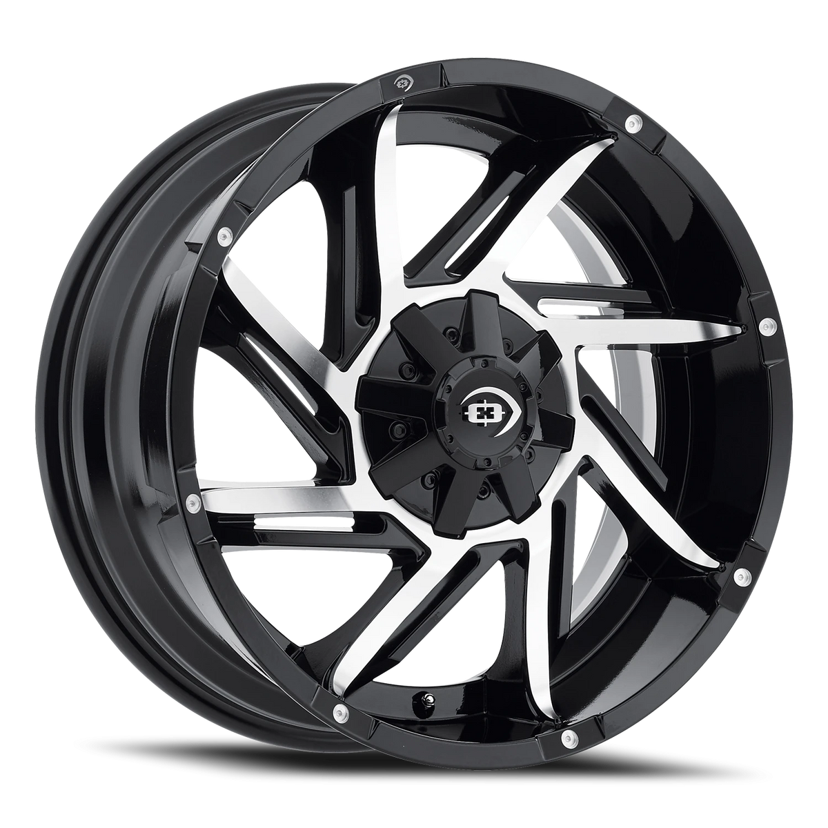 Vision Wheel 422 Gloss Black Machined Face 20x9 -12 8x170mm 125.2mm - Wheelwiz