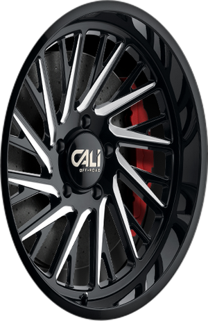 Cali Off-road PURGE Gloss black milled 22x12 -51 6x139.7mm 106mm