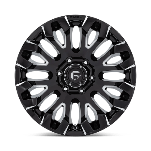 Fuel Offroad D828 QUAKE Gloss Black Milled 18x9 +1 6x139.7mm 106.1mm - Wheelwiz