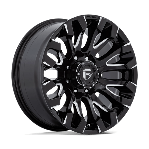 Fuel Offroad D828 QUAKE Gloss Black Milled 20x9 +1 8x170mm 125.1mm - Wheelwiz