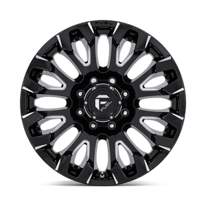 Fuel Offroad D828 QUAKE Gloss Black Milled 20x9 +1 8x180mm 124.2mm - Wheelwiz