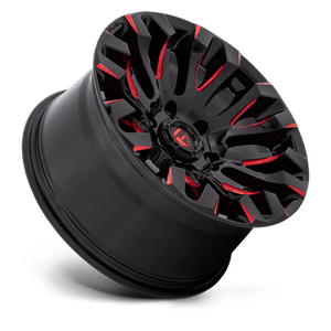 Fuel Offroad D829 QUAKE Gloss Black Milled Red Tint 18x9 +1 6x135mm 87.1mm - Wheelwiz