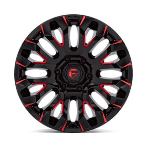 Fuel Offroad D829 QUAKE Gloss Black Milled Red Tint 18x9 +1 6x135mm 87.1mm - Wheelwiz