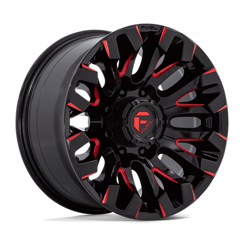 Fuel Offroad D829 QUAKE Gloss Black Milled Red Tint 18x9 +1 8x170mm 125.1mm - Wheelwiz