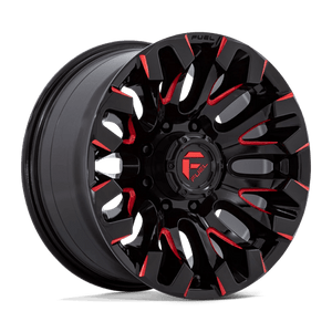 Fuel Offroad D829 QUAKE Gloss Black Milled Red Tint 18x9 +1 8x170mm 125.1mm - Wheelwiz