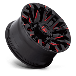 Fuel Offroad D829 QUAKE Gloss Black Milled Red Tint 18x9 +1 8x165.1mm 125.1mm - Wheelwiz
