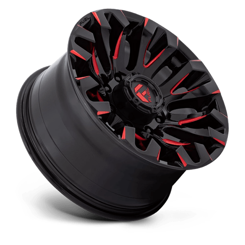 Fuel Offroad D829 QUAKE Gloss Black Milled Red Tint 18x9 +1 8x170mm 125.1mm - Wheelwiz